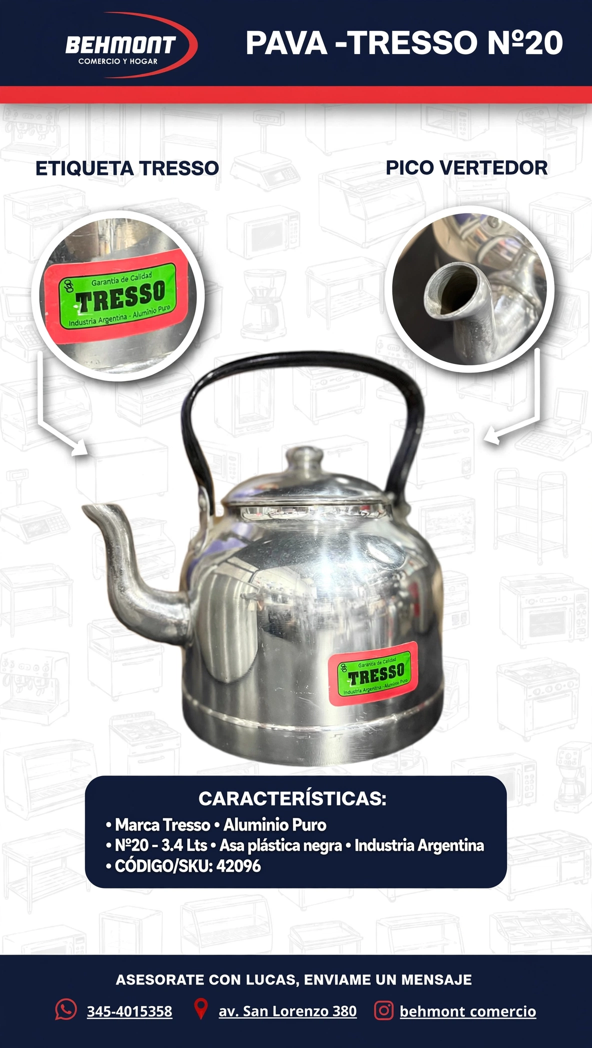 Pava Nº 20 A/CH 3.4 Lts
