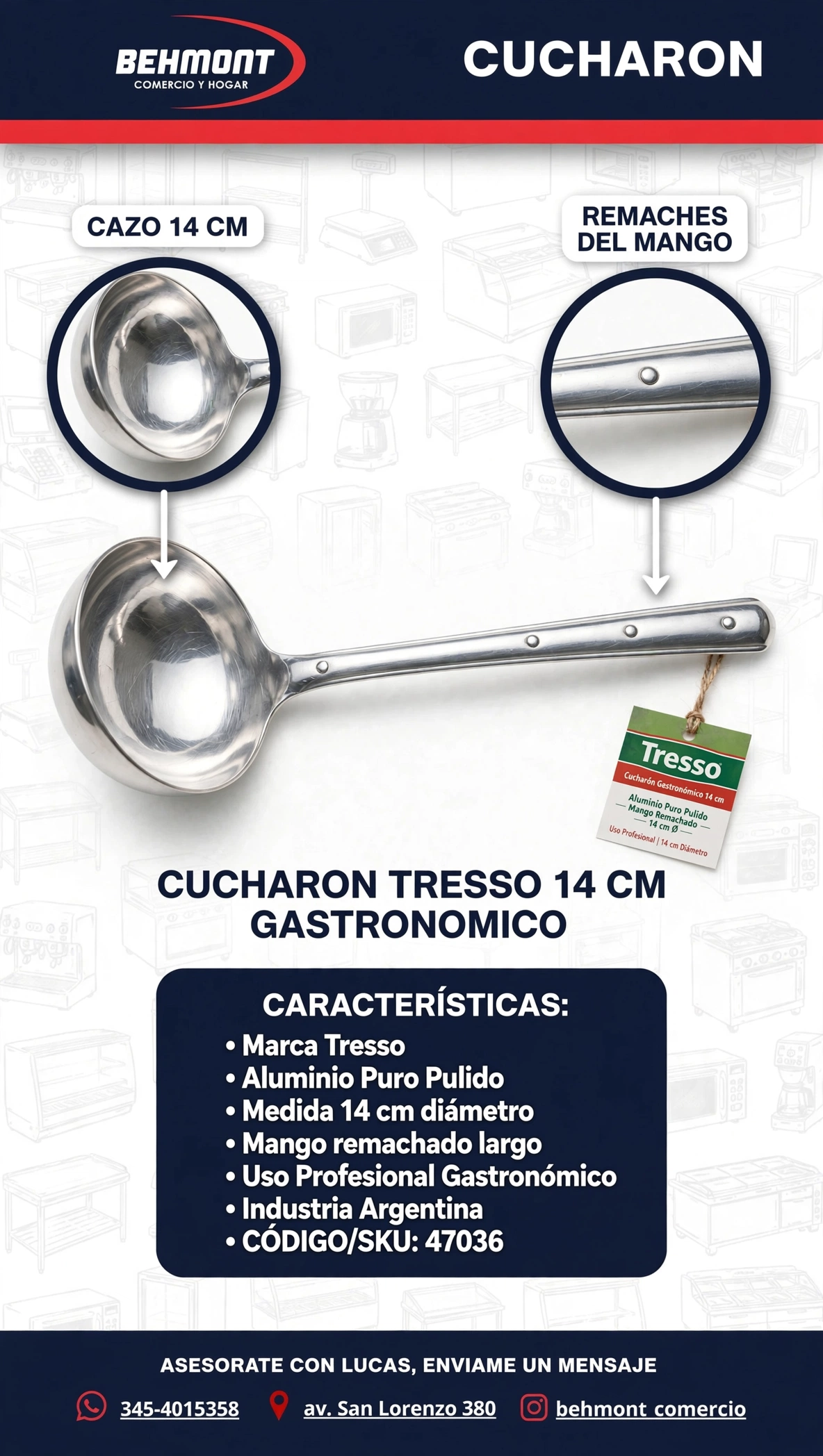 Cucharon 14 cm Gastronomico