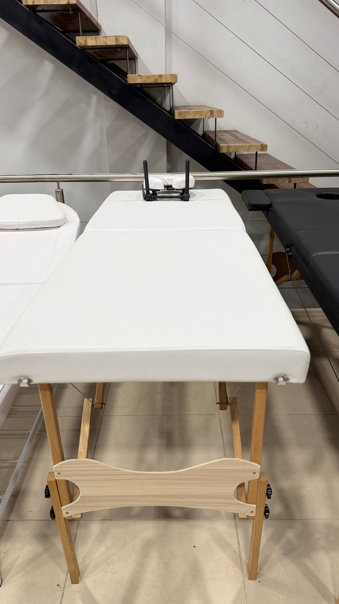 Camilla portatil plegable 185 x 60 x 60 Blanco