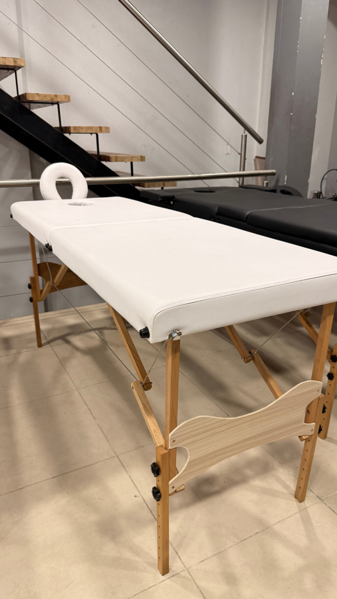 Camilla portatil plegable 185 x 60 x 60 Blanco