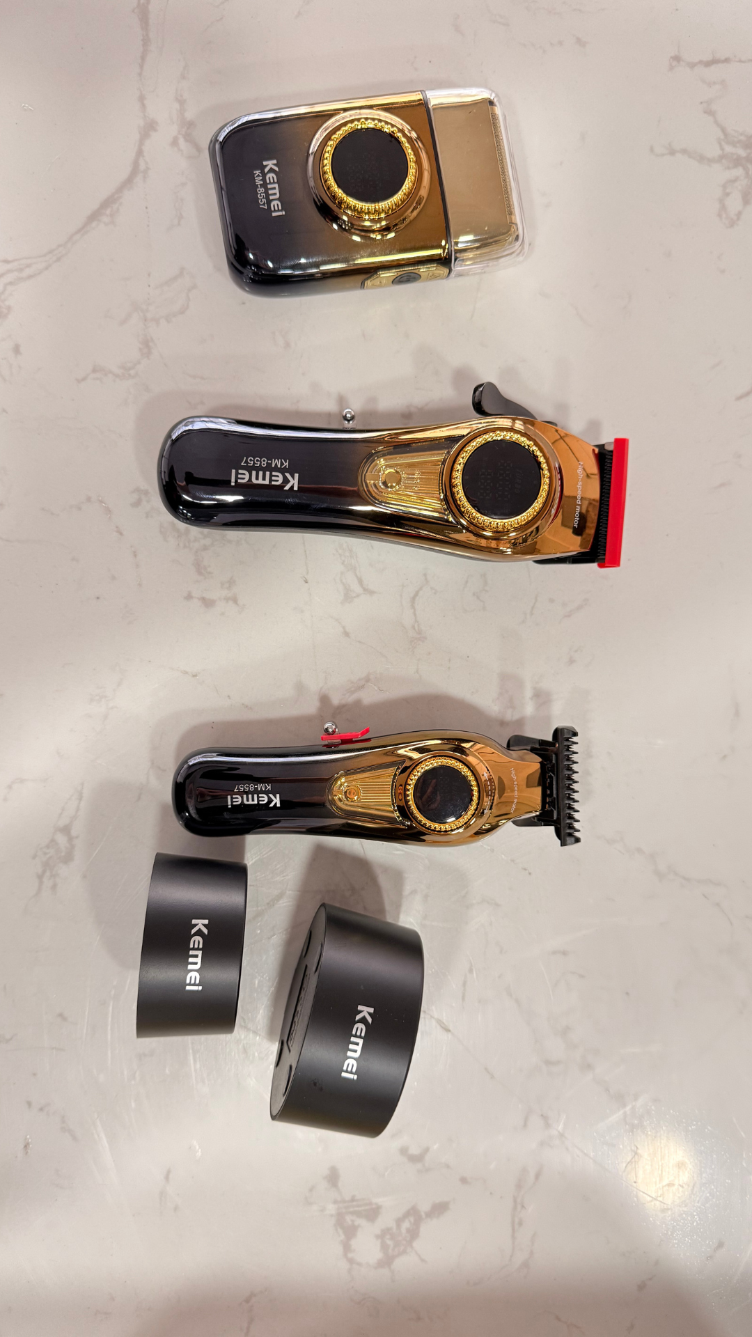 Kit clipper + trimmer + shaver inalambrico Regulador RPM