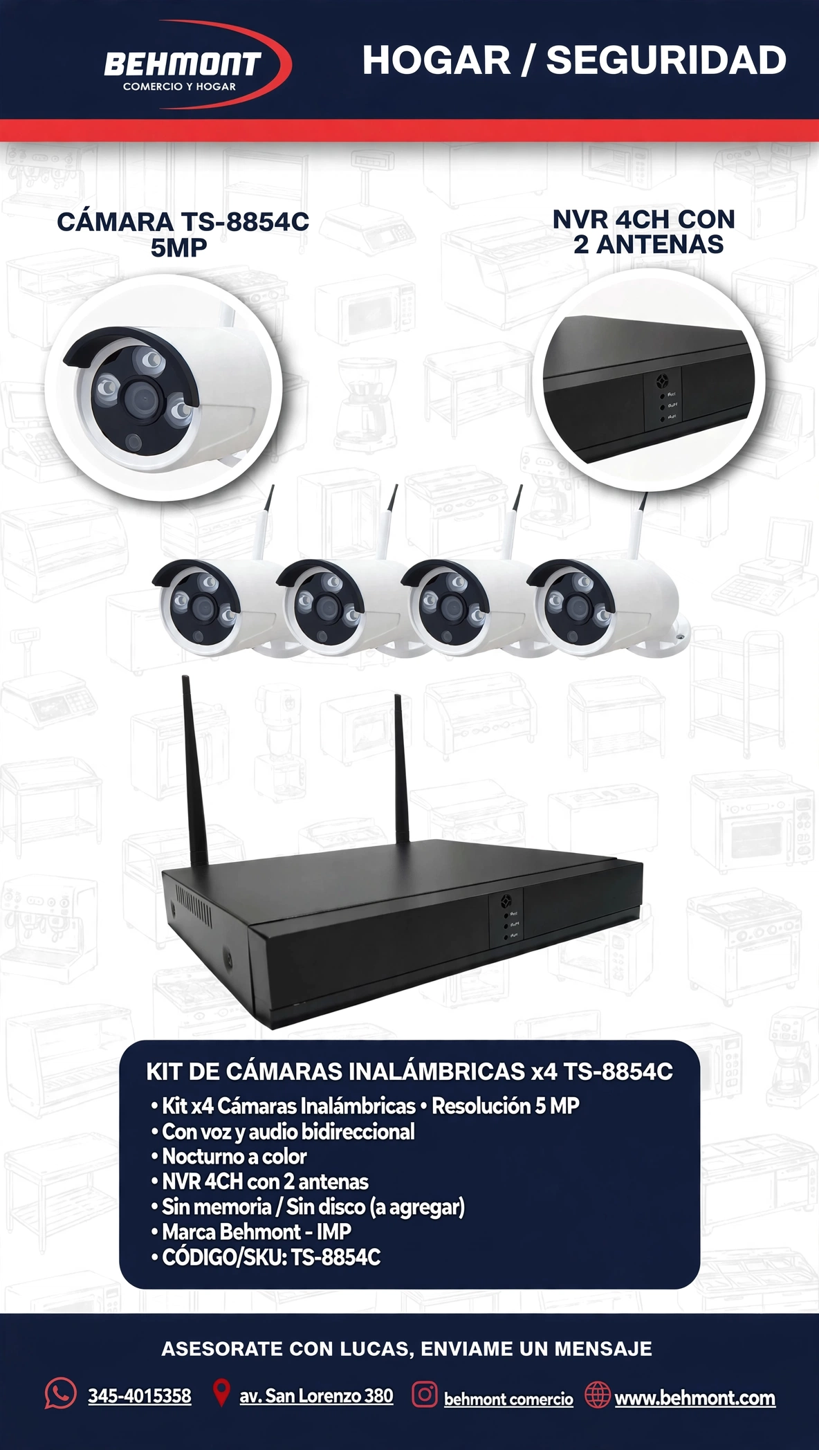 Kit de Camaras Inalambricas x4